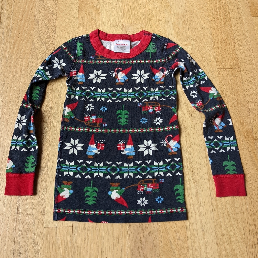 Hanna Andersson Christmas gnome pajama top size 5
